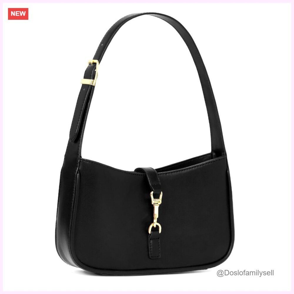 Faux Leather Shoulder Bag Small Purse Everyday Handbag Trendy Accessory